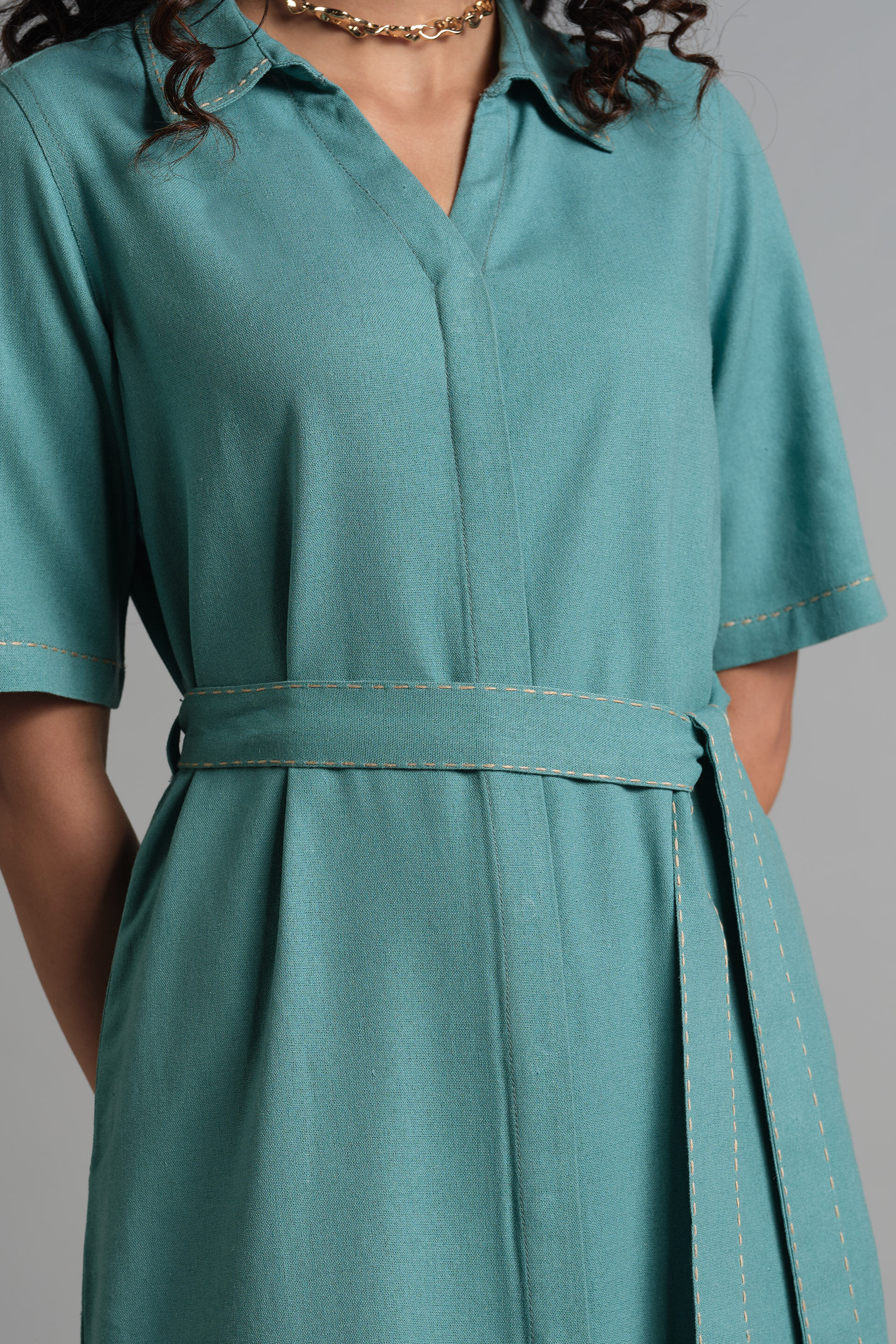 Ocean Wave Dress, Aqua, image 4